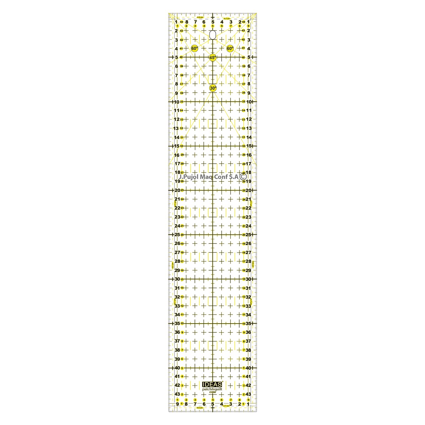 Regla Antideslizante 10 X 45 cm.