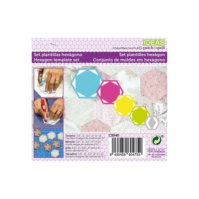 Set de plantillas hexágono.
