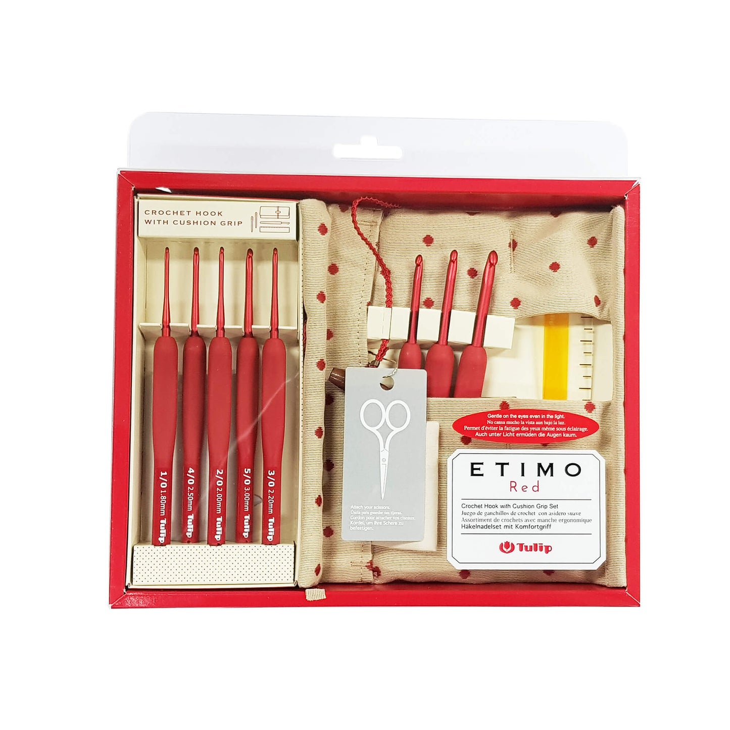 Set de ganchillos red softgrip de Etimo Tulip