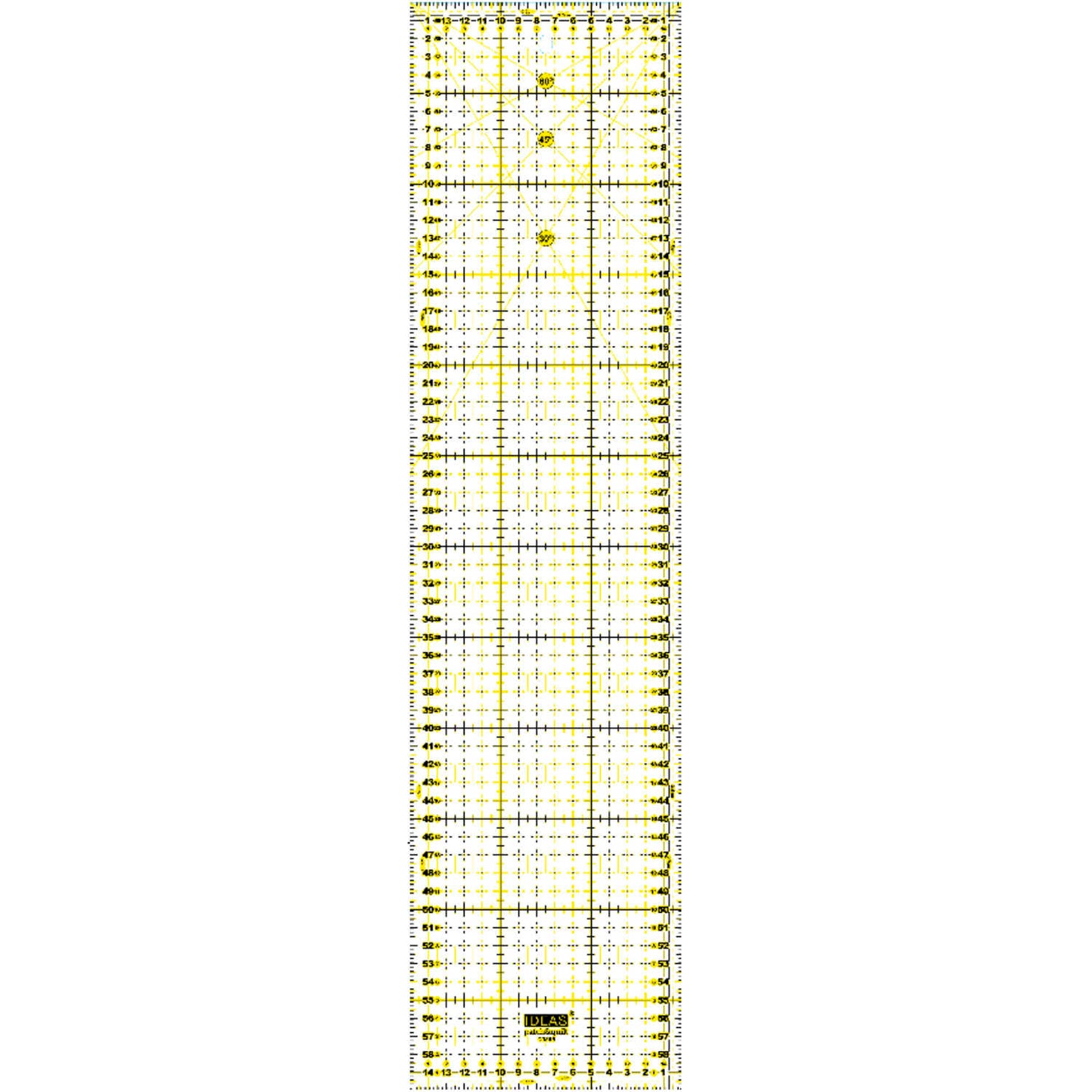 Regla de 15 x 60 cm.