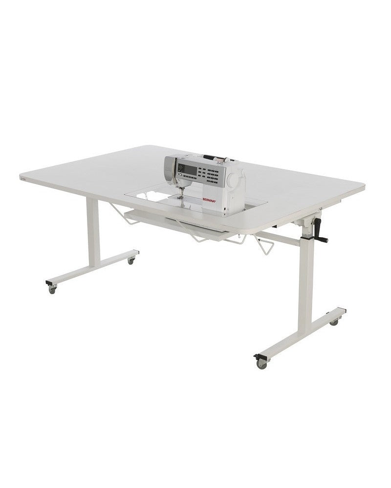 Mesa móvil regulable altura- abatible 90 º color blanco