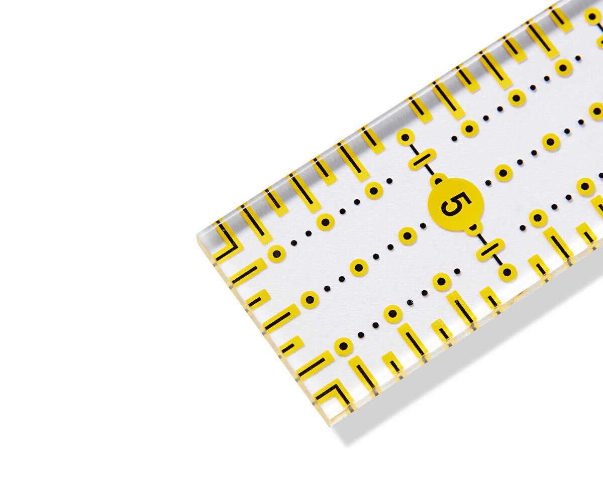 Regla omnigrid en pulgadas 1 " x 6 " .