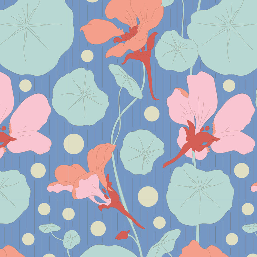 Nasturtium blue Tilda 100317 .