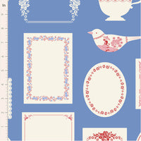 110173 Something blue -Labels &omaments blue.