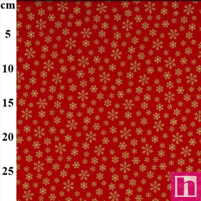 67582 copos dorados sobre rojo.