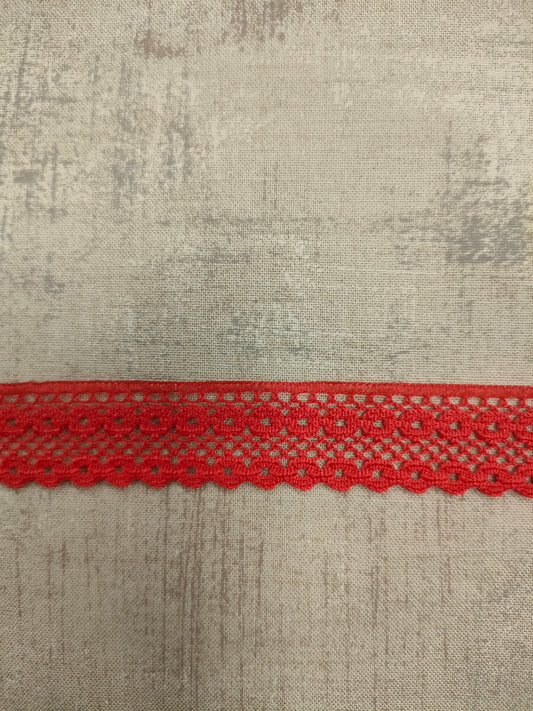 Puntilla Valencienne rojo.