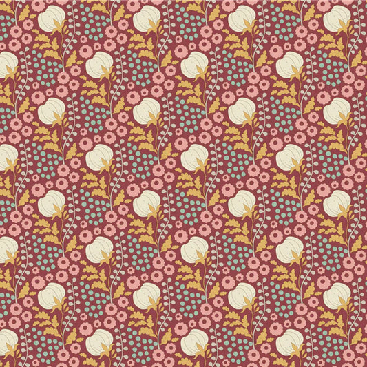 100564 Sanctuary- Cottonfield Maroon.