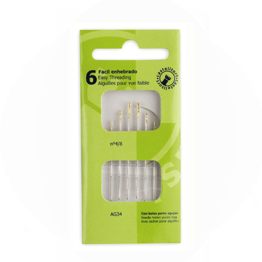 Agujas fácil enhebrado.