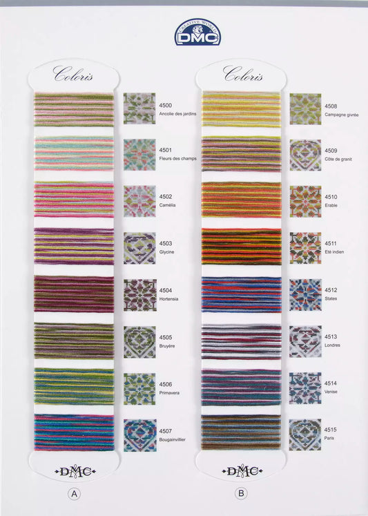 Hilo Dmc coloris.