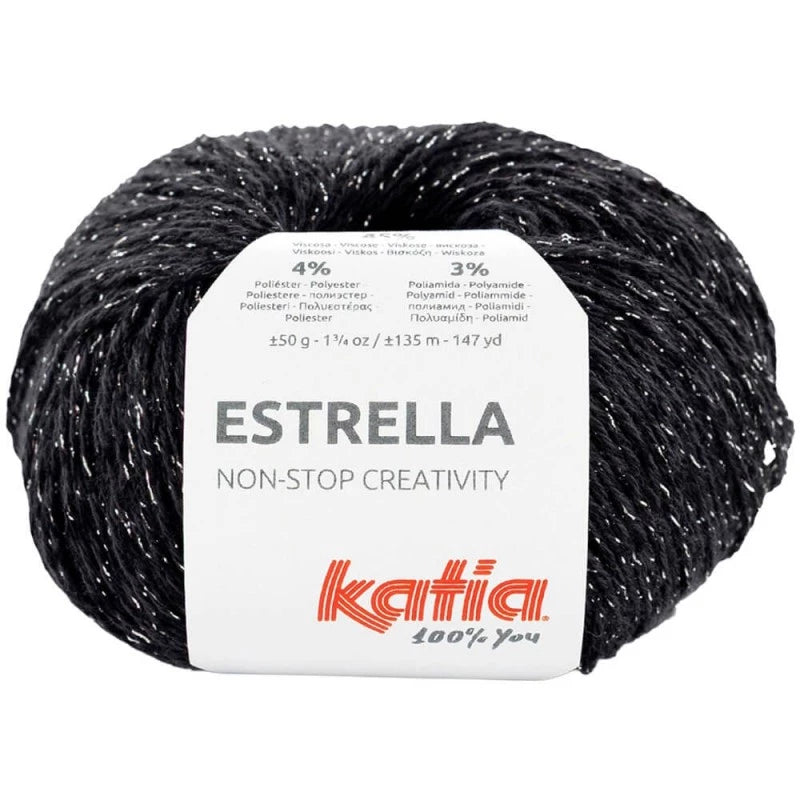 Estrella 61 negro - plata .