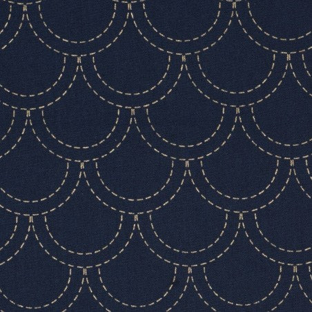 Paneles sashiko azul