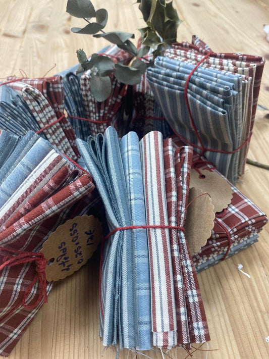 Precortado cuadros y rayas.