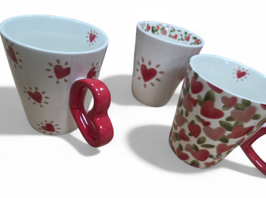 Tazas corazón.