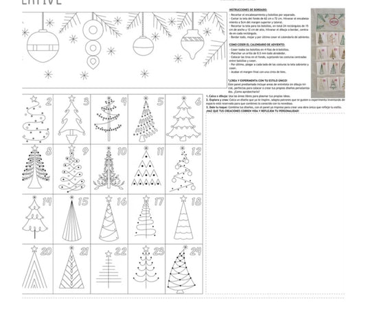 Panel de calendario de adviento .