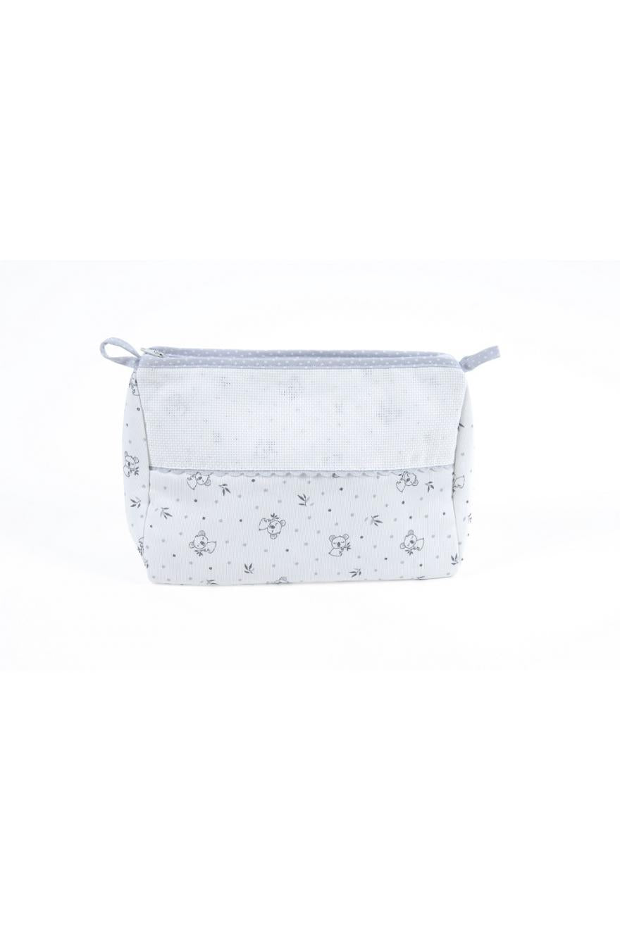 Neceser para bordar gris.