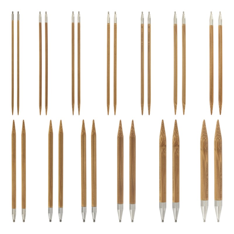 Set agujas intercambiables spin bamboo 13 cm ChiaoGoo