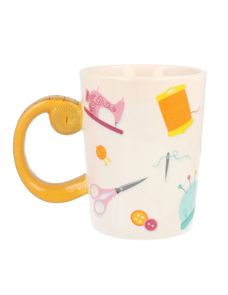 Taza maquina de coser.