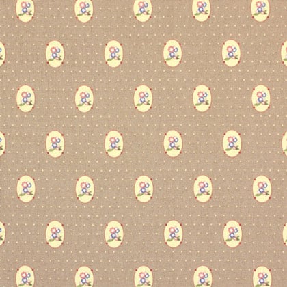 Flower dots sand brown.