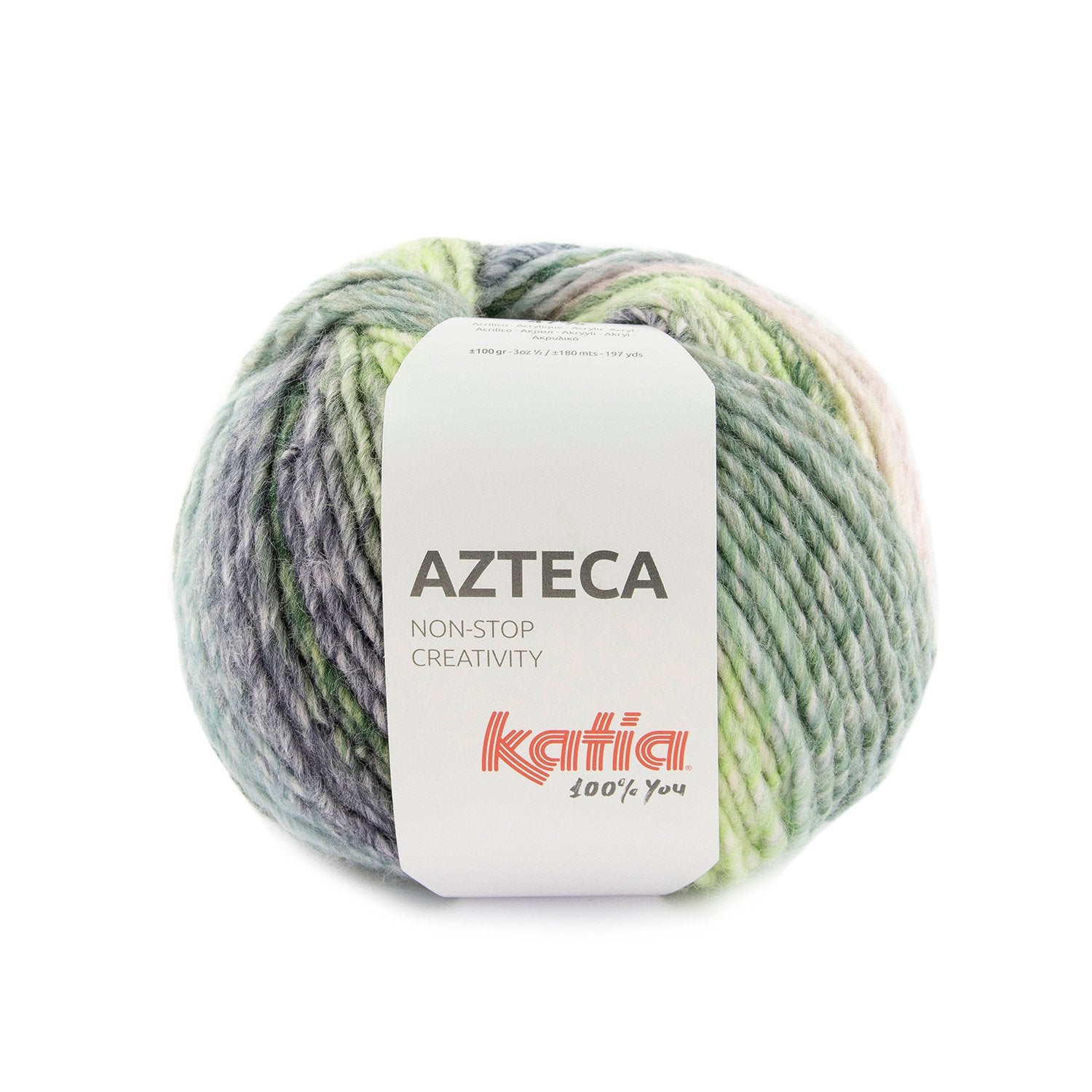 Lana multicolor muy suave con una amplia gama de combinaciones de colores para toda la familia. Azteca es una lana muy versátil con la que tejer todo tipo de prendas y accesorios: divertidos jerséis de niño, chaquetas estampadas para adultos, juveniles gorros, bufandas unisex, adorables mantas de 'granny squares'...