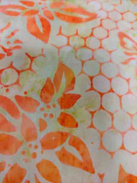 Batik floral naranja