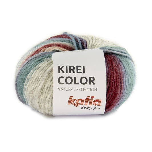  Kirei Color es una lana 100% Merino con tratamiento Superwash, lo que te permite lavar a máquina tus labores sin perder sus características. Es suave y agradable al tacto, por lo que se puede utilizar para tejer prendas de niños y mayores. Su formato de colores jaspeados formará divertidas combinaciones de color en tus proyectos.