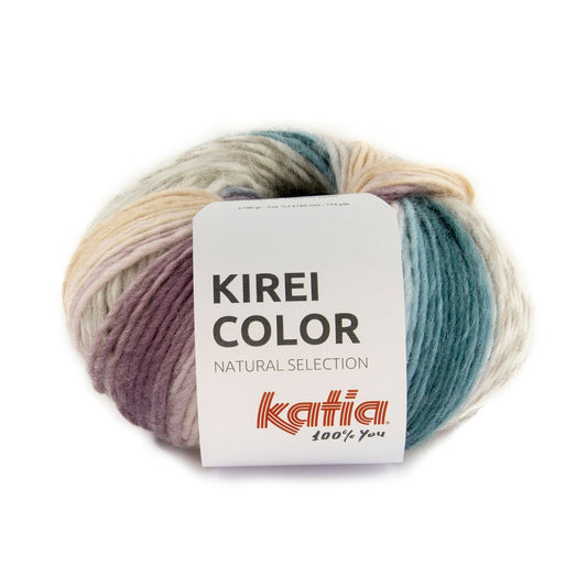 Kirei Color es una lana 100% Merino con tratamiento Superwash, lo que te permite lavar a máquina tus labores sin perder sus características. Es suave y agradable al tacto, por lo que se puede utilizar para tejer prendas de niños y mayores. Su formato de colores jaspeados formará divertidas combinaciones de color en tus proyectos.